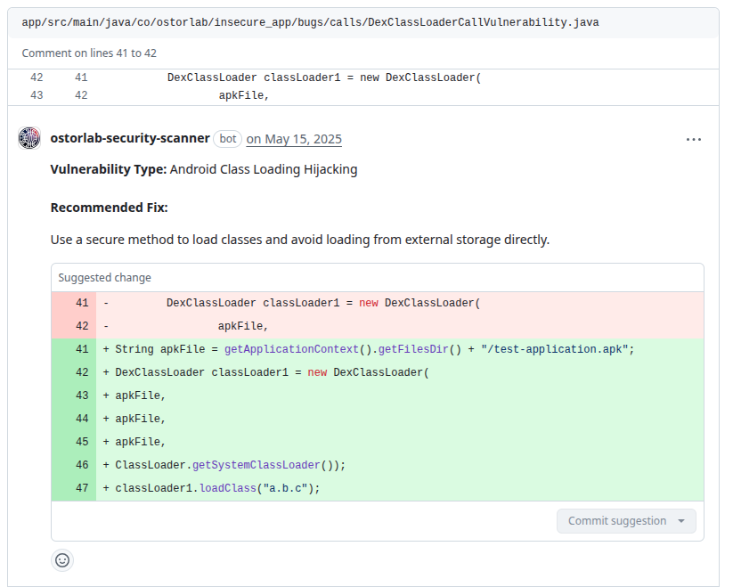 ostorlab's one-click automated fixes 2